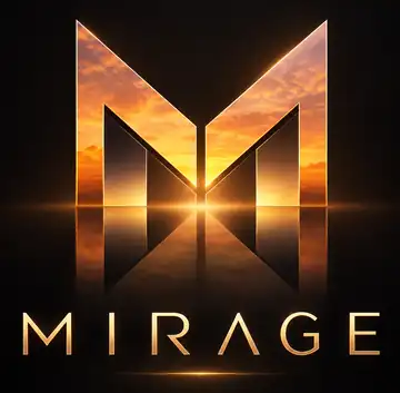 Mirage gold reflection logo
